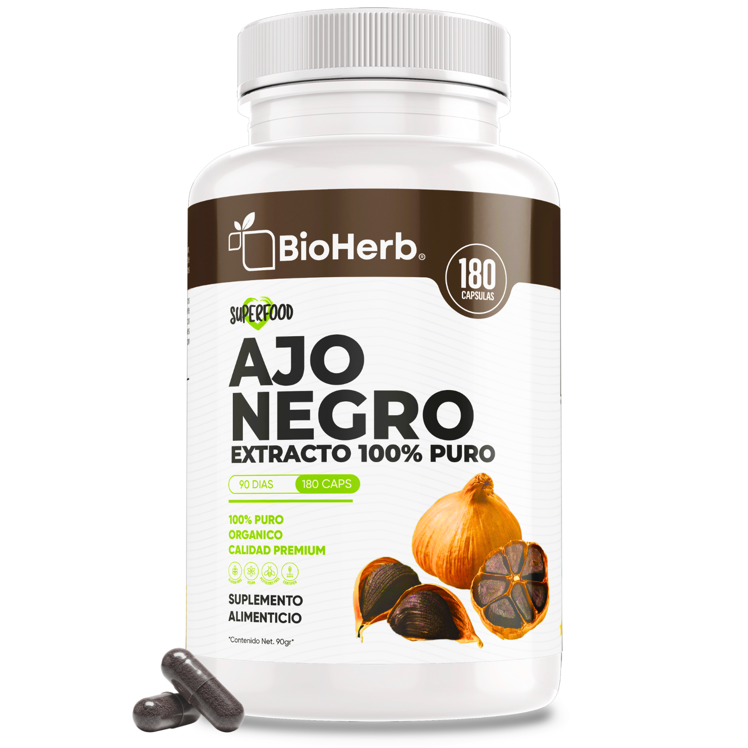 BioHerb® Ajo Negro 100% Puro