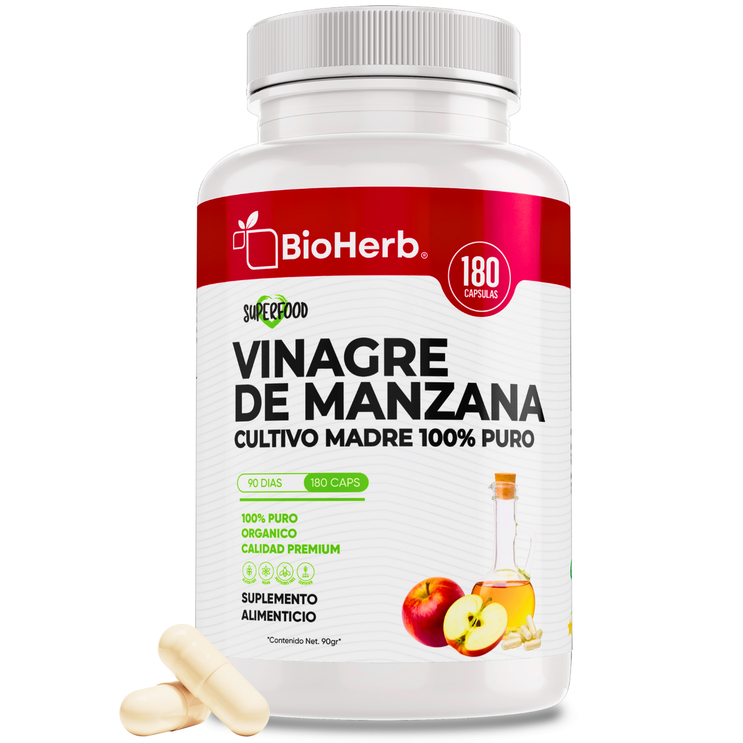 BioHerb® Vinagre de Manzana 100% puro