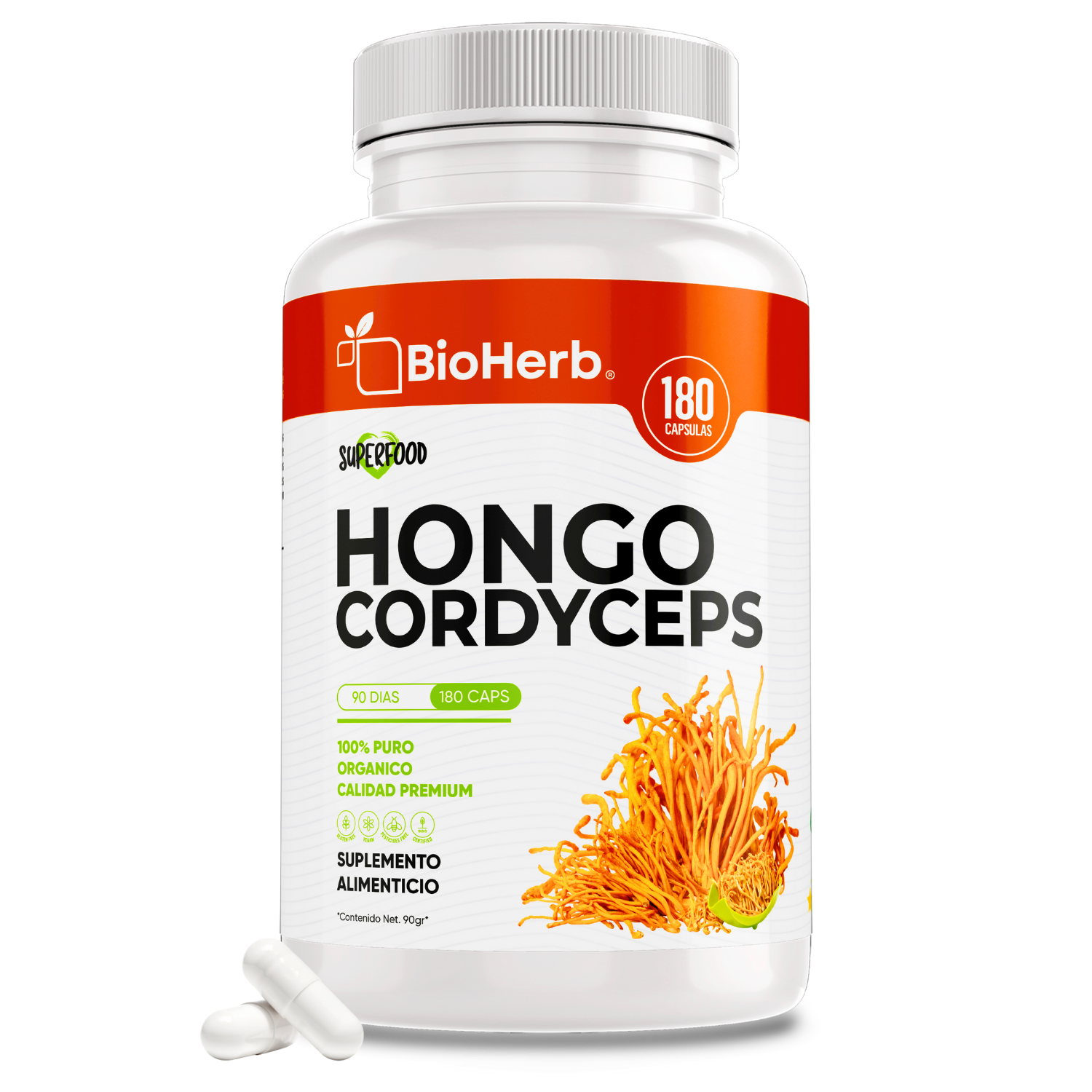 BioHerb® Cordyceps Militaris Extracto 100% Puro