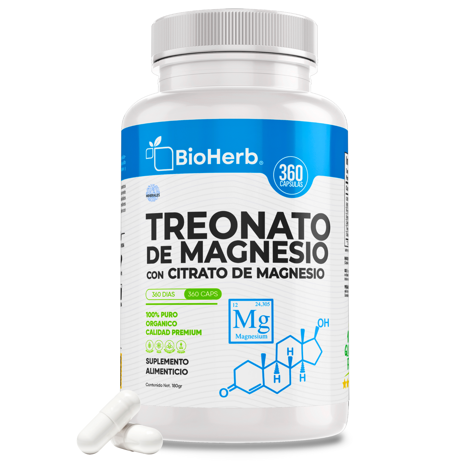 BioHerb® Treonato de Magnesio + Citrato de Magnesio