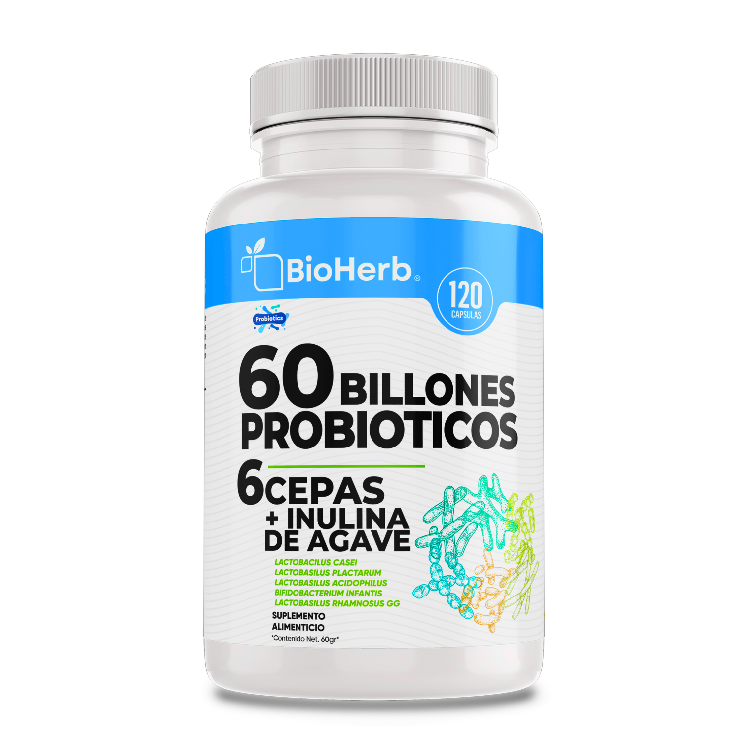BioHerb® 60 Billones De Probioticos + Inulina De Agave