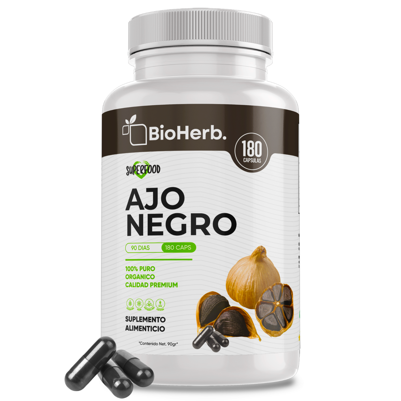 BioHerb® Ajo Negro 100% Puro