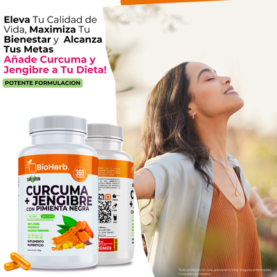 BioHerb® Cúrcuma y Jengibre con Pimienta Negra