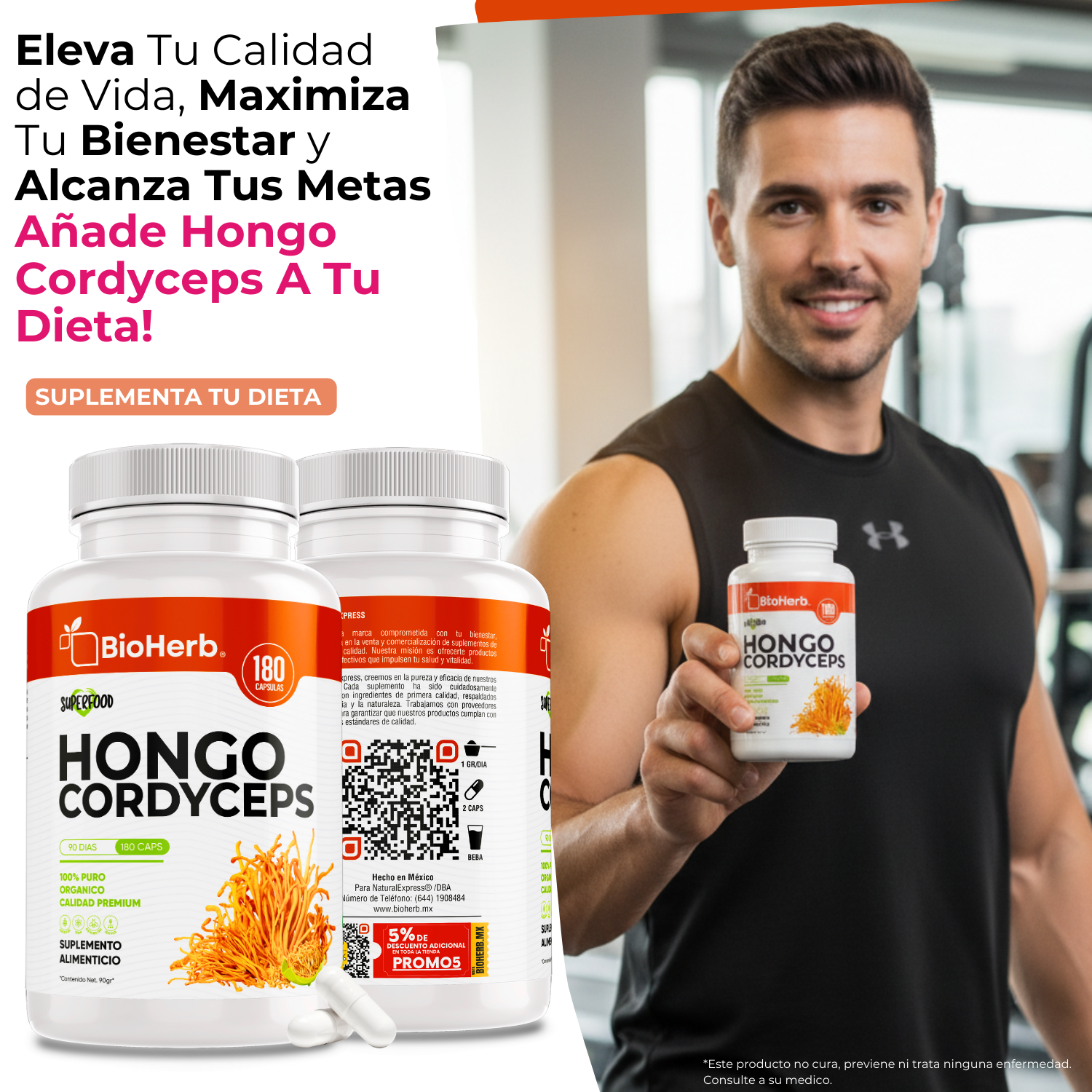 BioHerb® Cordyceps Militaris Extracto 100% Puro