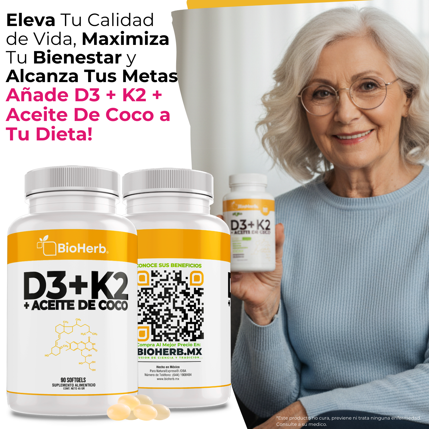 BioHerb® Vitamina D3 + K2 (MK-7)