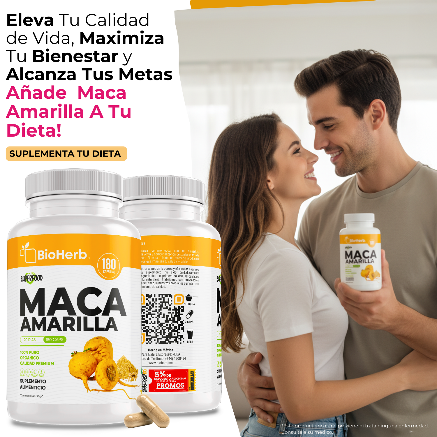 BioHerb® Maca Amarilla Peruana Organica