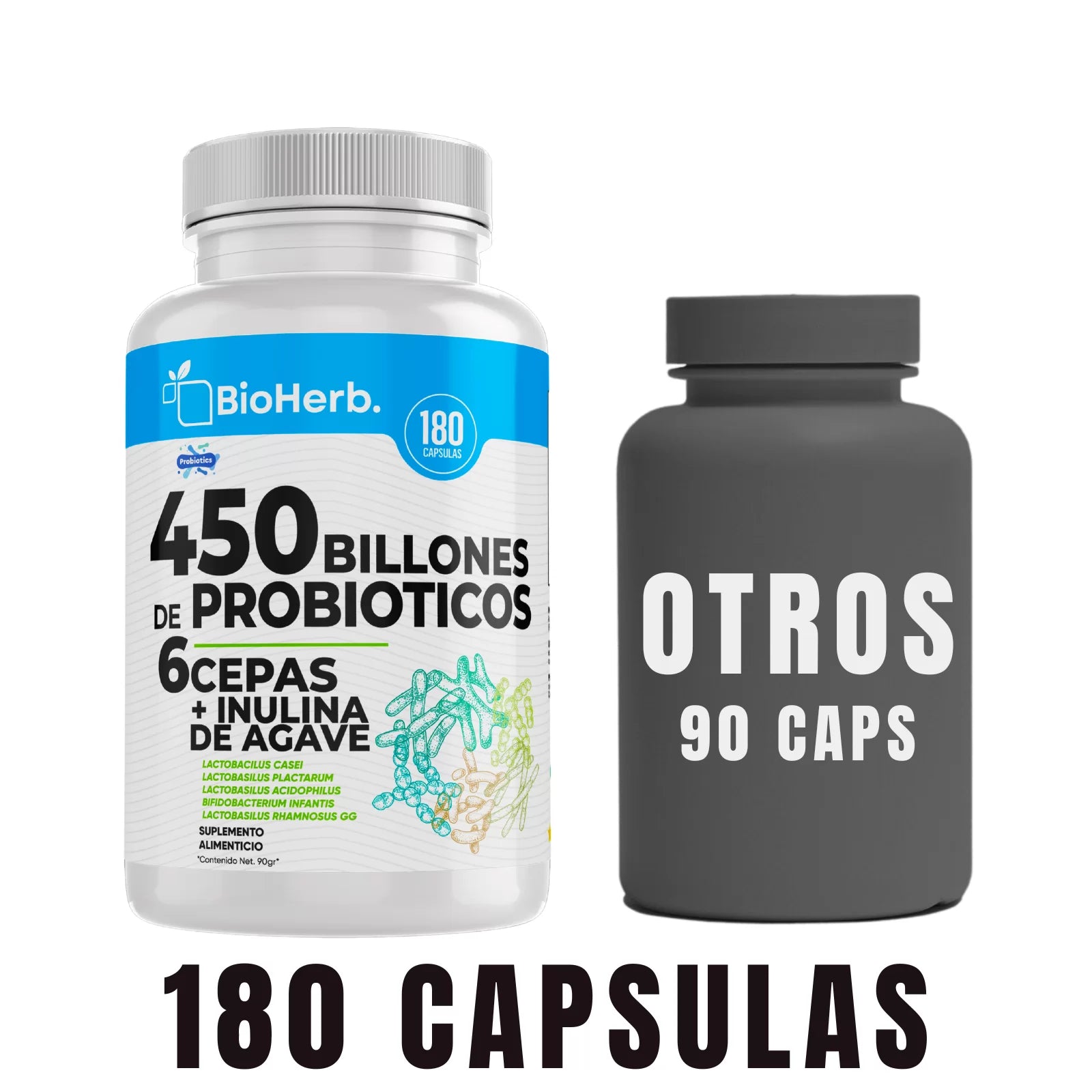 BioHerb® 450 Billones de Probióticos + Inulina de Agave