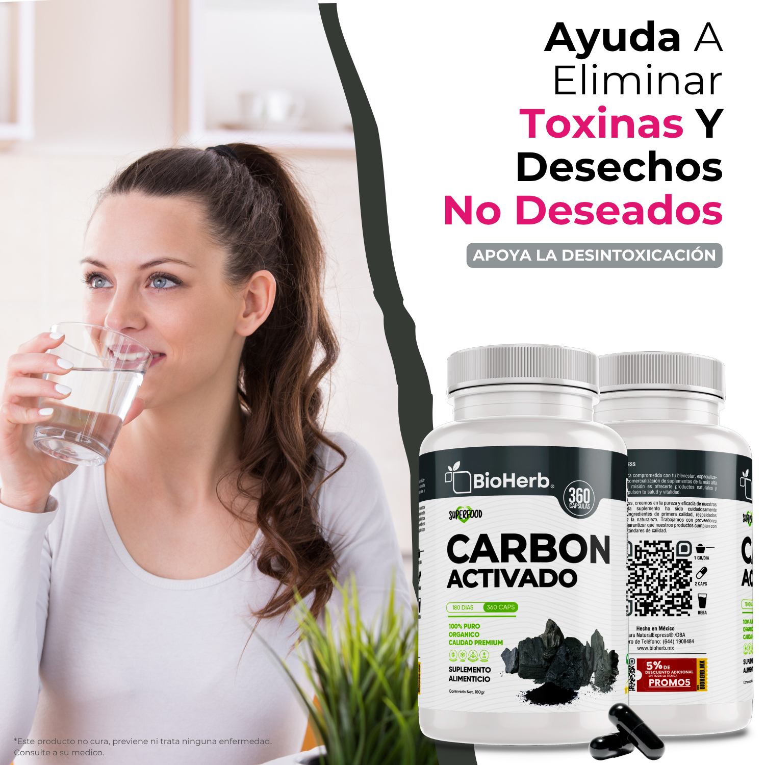 BioHerb® Carbón Activado Micronizado 100% Puro