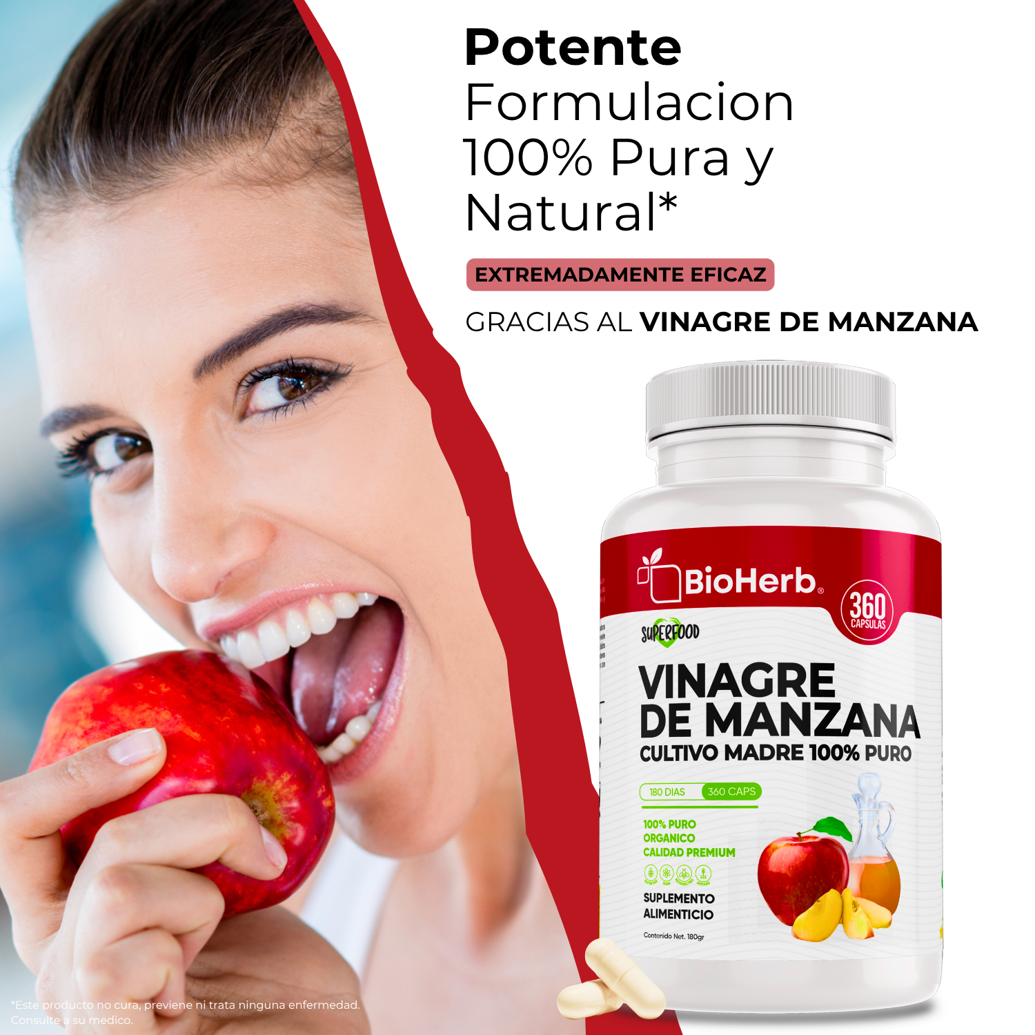 BioHerb® Vinagre de Manzana 100% puro
