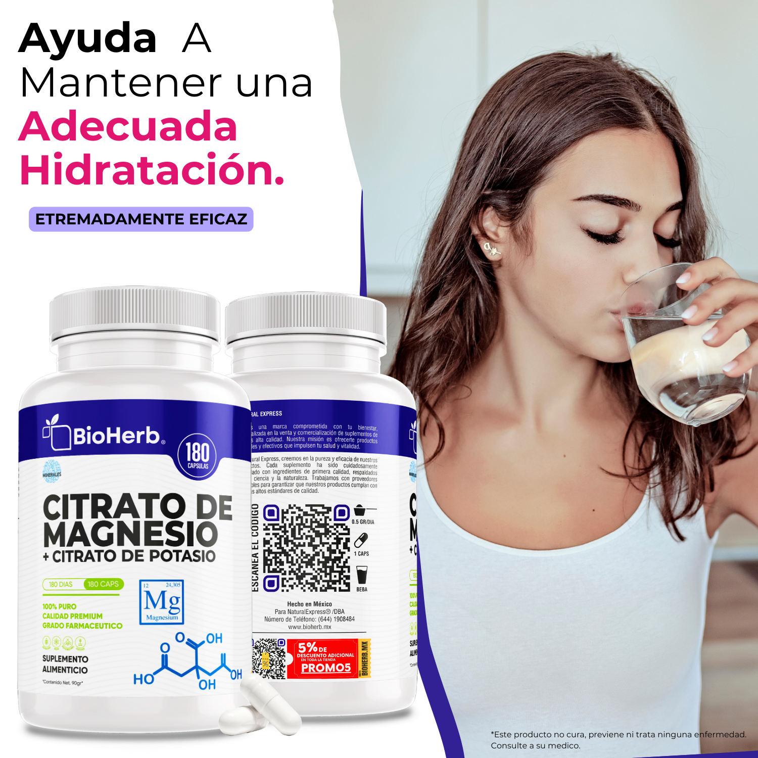 BioHerb® Magnesio + Potasio Citrato