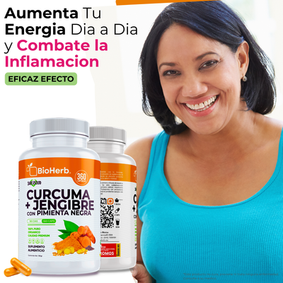 BioHerb® Cúrcuma y Jengibre con Pimienta Negra