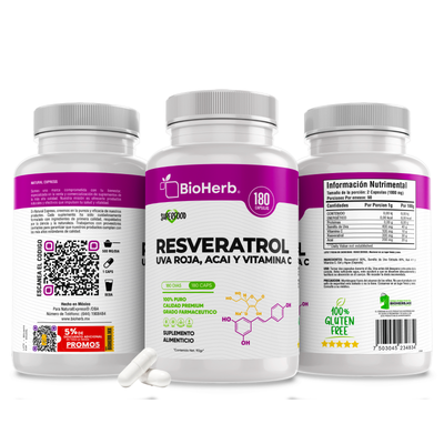 BioHerb® Resveratrol + Uva Roja + Vitamina C