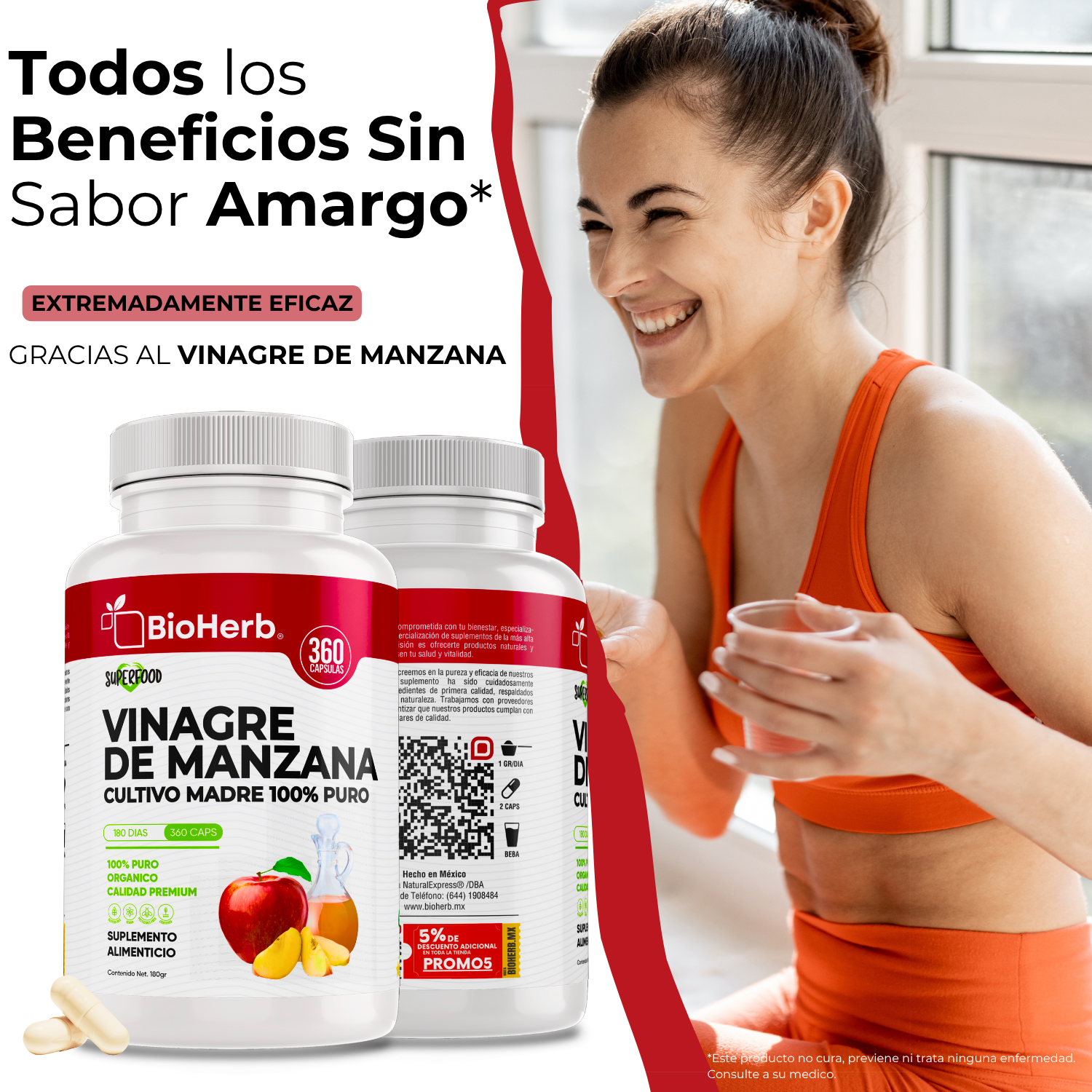 BioHerb® Vinagre de Manzana 100% puro