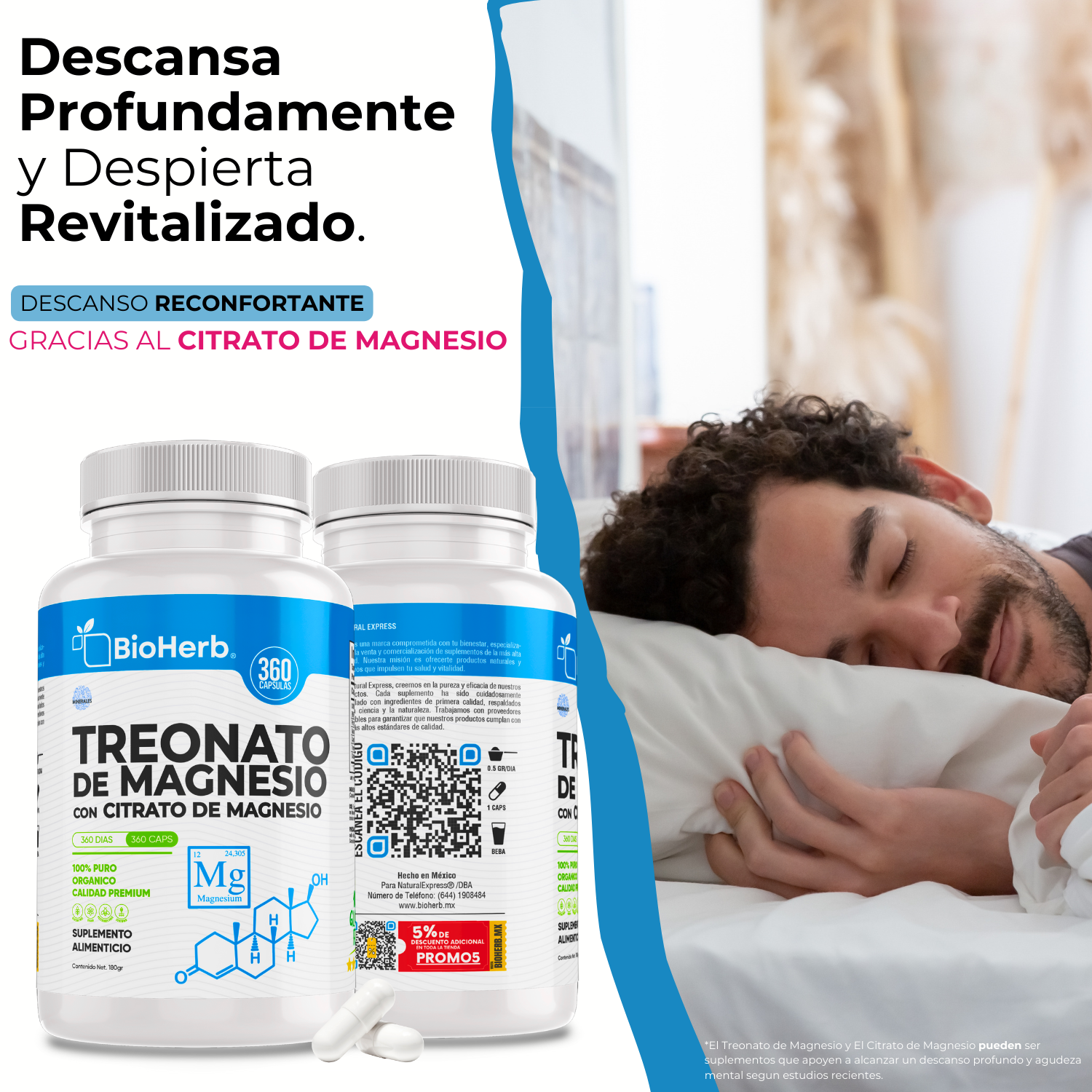 BioHerb® Treonato de Magnesio + Citrato de Magnesio