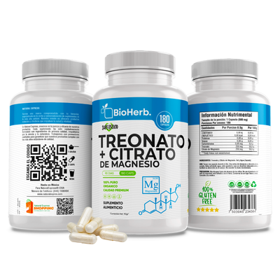 BioHerb® Treonato de Magnesio + Citrato de Magnesio
