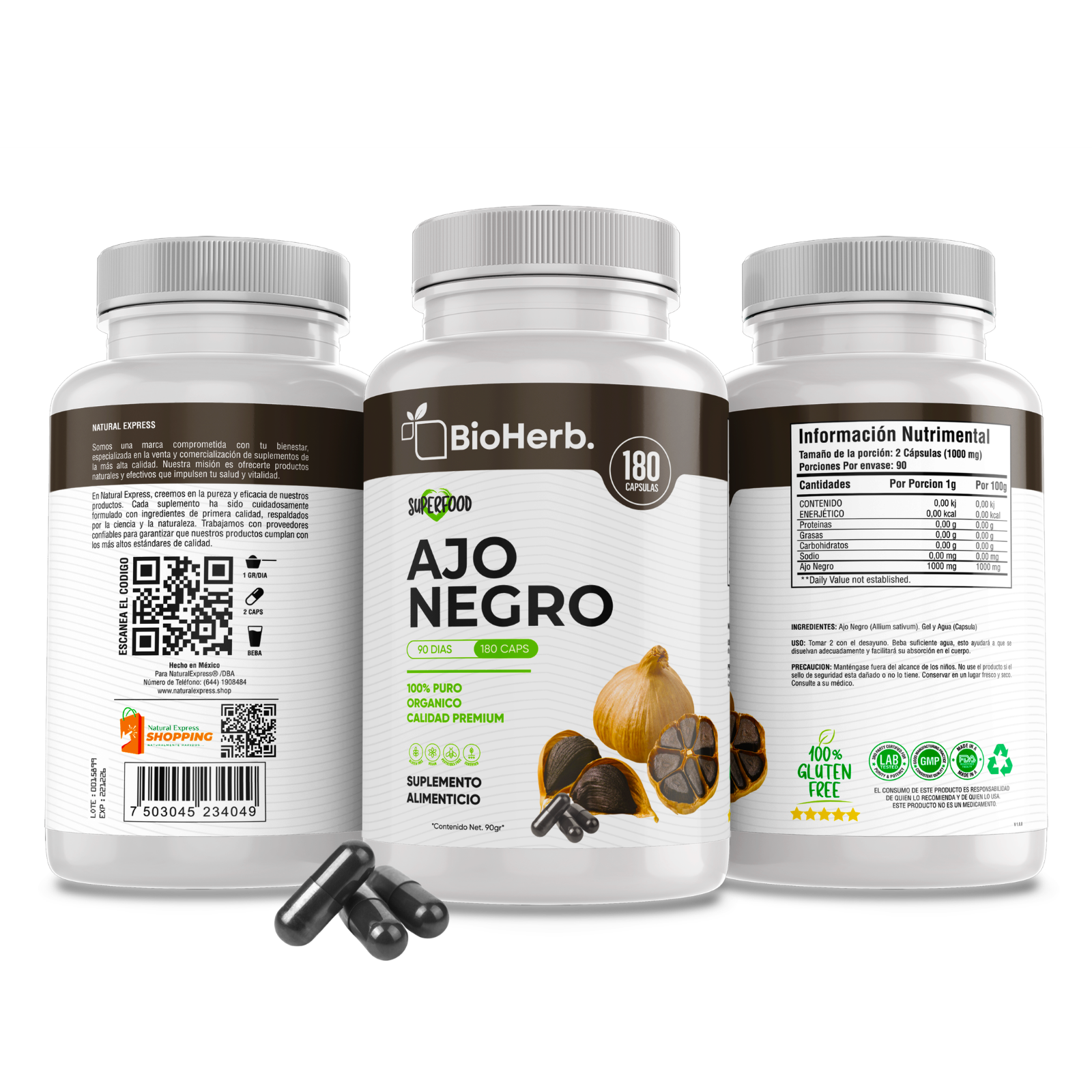 BioHerb® Ajo Negro 100% Puro