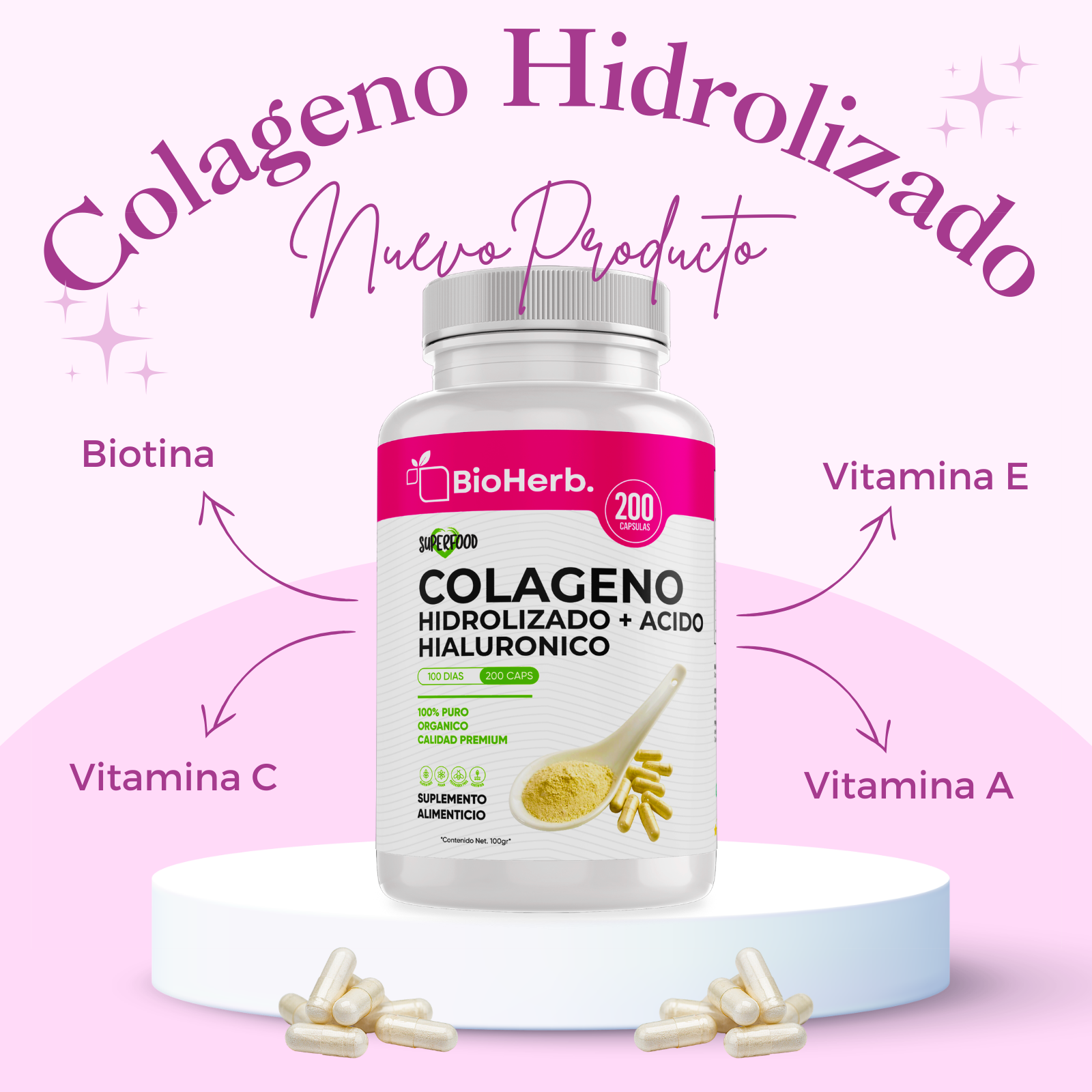 BioHerb® Colágeno + Ácido Hialurónico