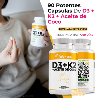 BioHerb® Vitamina D3 + K2 (MK-7)