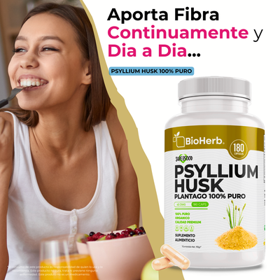 BioHerb® Psyllium Husk Plantago 100% Puro
