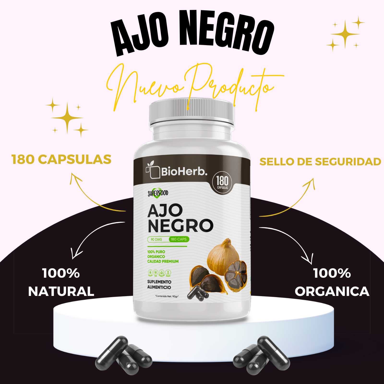 BioHerb® Ajo Negro 100% Puro