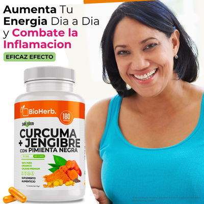 BioHerb® Cúrcuma + Jengibre | Apoyo Diario para Articulaciones y Movilidad