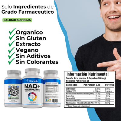 BioHerb® NAD+ Riboside + Resveratrol