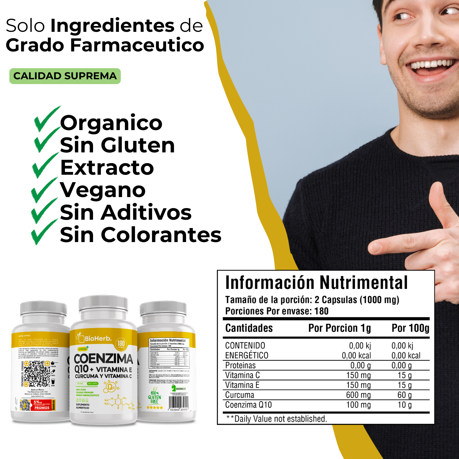 BioHerb® CoQ10 + Vitaminas E y C