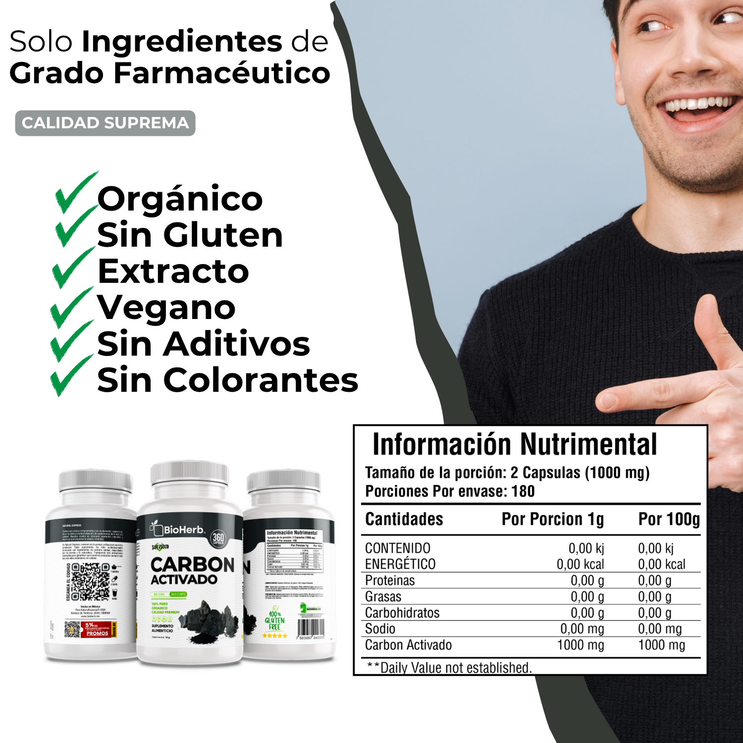 BioHerb® Carbón Activado Micronizado 100% Puro