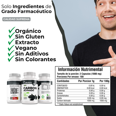 BioHerb® Carbón Activado Micronizado 100% Puro
