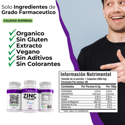 BioHerb® Zinc + Magnesio con Melatonina