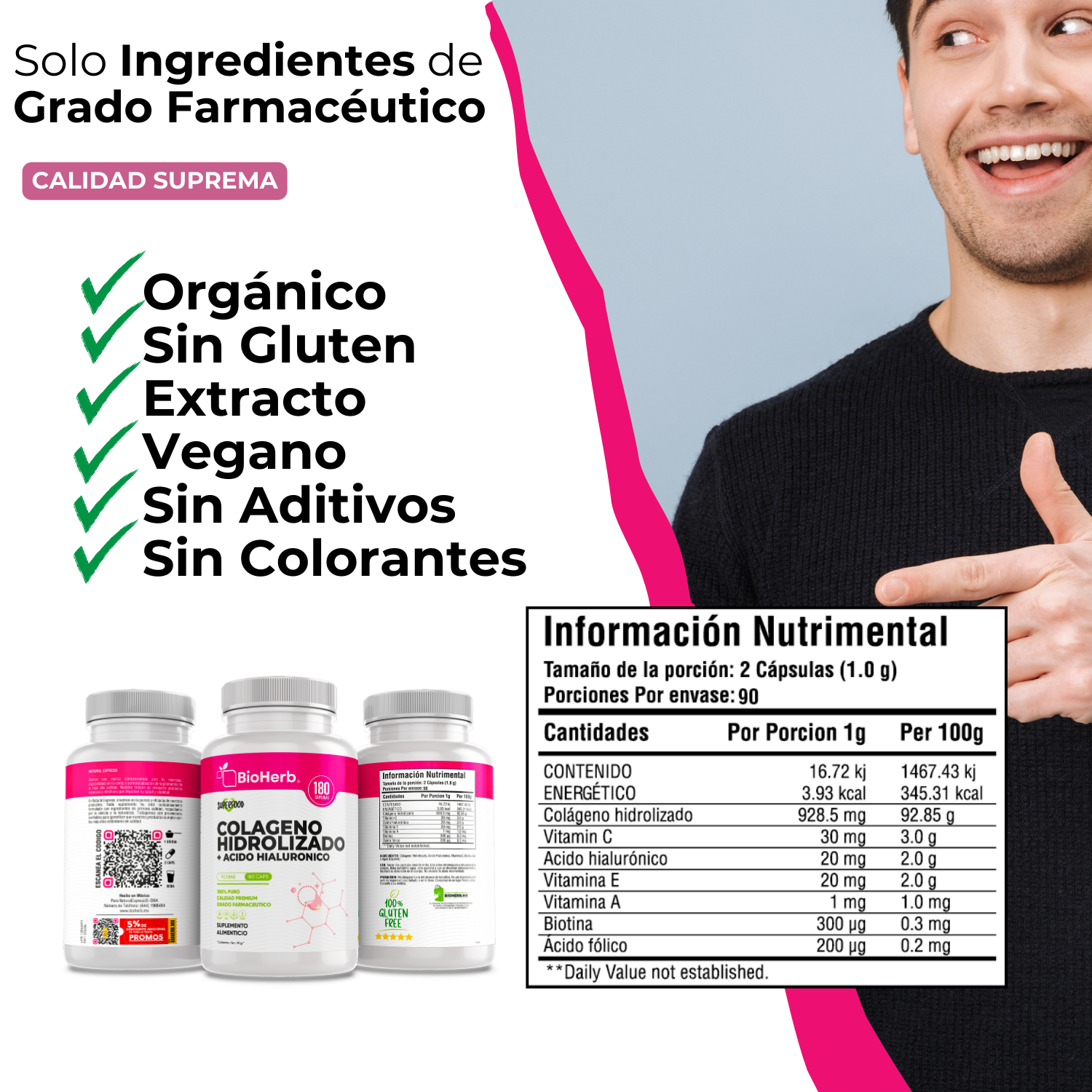 BioHerb® Colágeno + Ácido Hialurónico