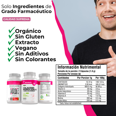 BioHerb® Colágeno + Ácido Hialurónico