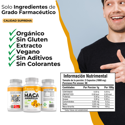 BioHerb® Maca Amarilla Peruana Organica