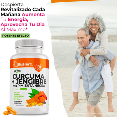BioHerb® Cúrcuma + Jengibre | Apoyo Diario para Articulaciones y Movilidad