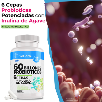 BioHerb® 60 Billones De Probioticos + Inulina De Agave