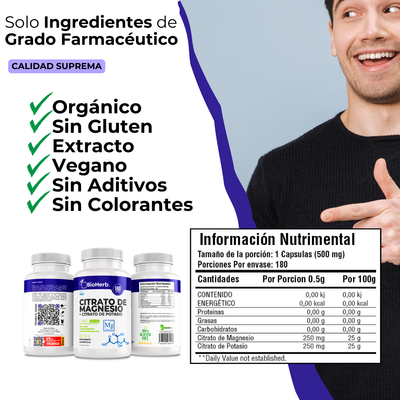BioHerb® Magnesio + Potasio Citrato