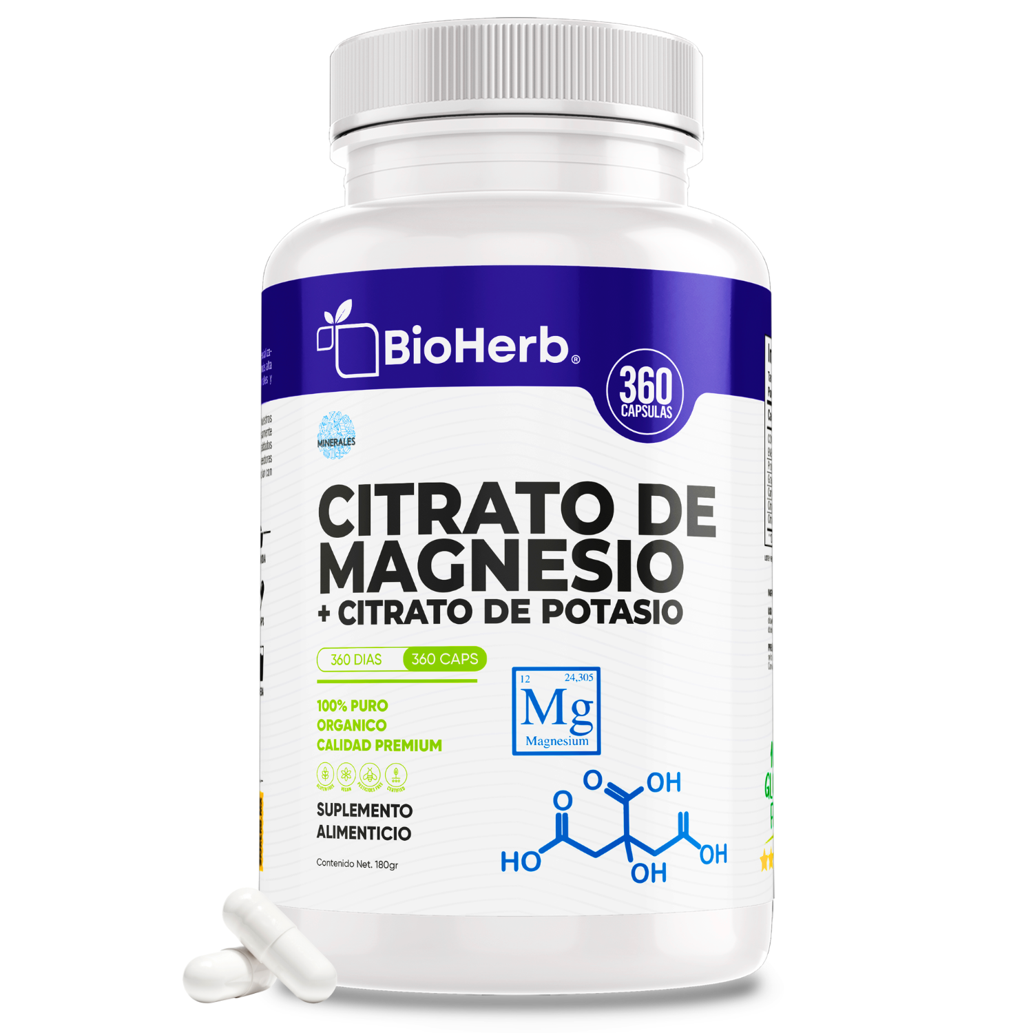 BioHerb® Magnesio + Potasio Citrato