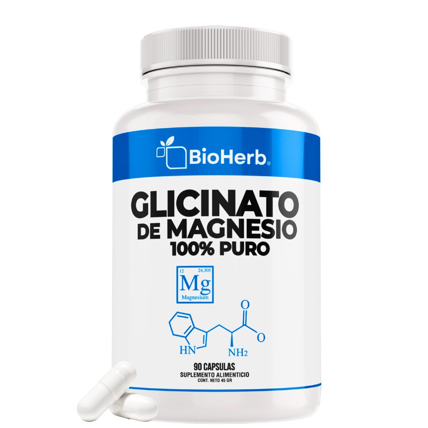 BioHerb® Glicinato de Magnesio al 16% | Soporte al Descanso y Relajación