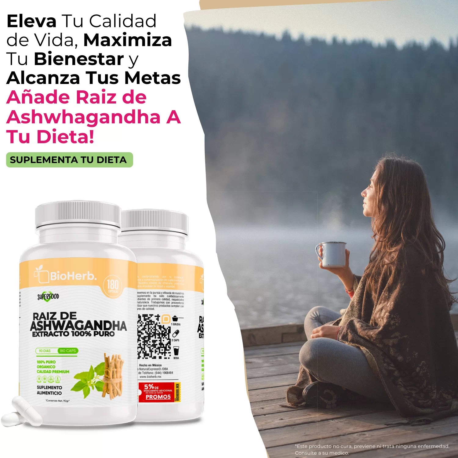 BioHerb® Raiz de Ashwagandha 100% Pura