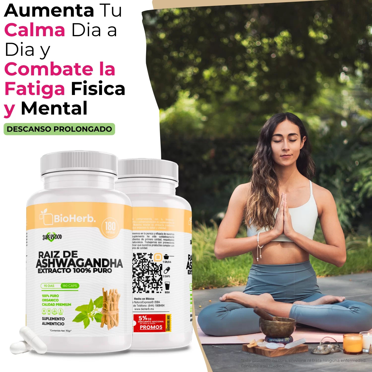 BioHerb® Raiz de Ashwagandha 100% Pura
