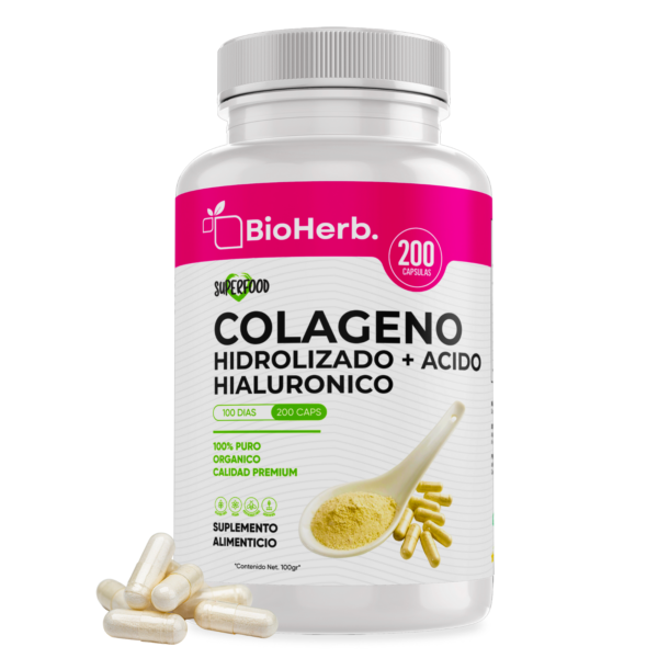 COLAGENO HIDROLIZADO Y ACIDO HIALURONICO EN CAPSULAS